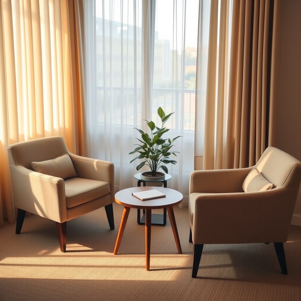 A calm professional consultation